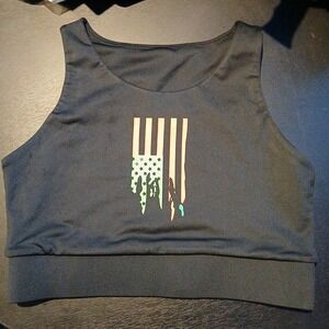 Pru Apparel Women's Size XL‎ Activewear Exercise Juneteenth Flag Top NWOT!